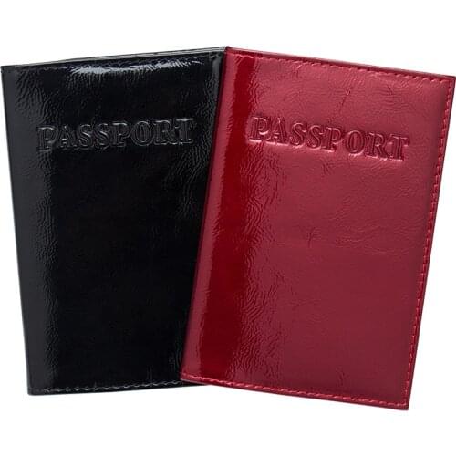 Standard Size Imprinting Simple Genuine Leather Usa Passport Cover Credit Card Holder Passport Holder Travel Wallet