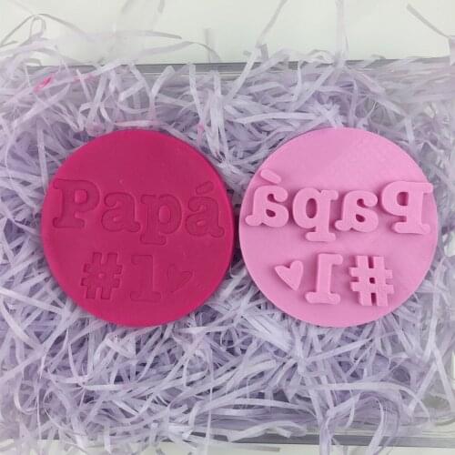 Papa#1 Cookie Cutter Cake Icing Decoration Cookie stamp Kitchen Baking Supplies 3D Custom Seal Cake Surrounding Edge