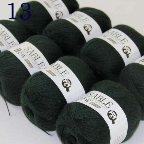 Sale Super Soft 8X50g Pure Sable Cashmere Wrap Shawls Hand Knit Wool Crochet Yarn Hunter Green 243-13-8