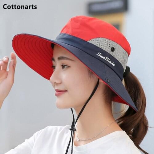 New Summer Parent-child Color Matching Foldable Sun Hats Men Outdoor Fishing Cap Wide Brim Anti-UV Beach Caps Women Bucket Hat