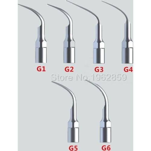 New 6pcs/lot Ultrasonic Dental Scaler Tips G1 G2 G3 G4 G5 G6 Compatible with EMS WOODPECKER Teeth Whitening Promotion