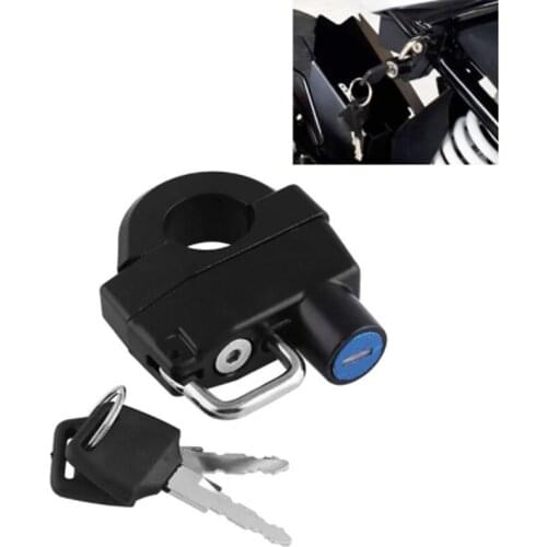 1 PCS Universal Metal Motorcycle Handlebar Lock Durable Security Portable Anti-Theft Key Lock Helmet Lock Motorcycle Supplies