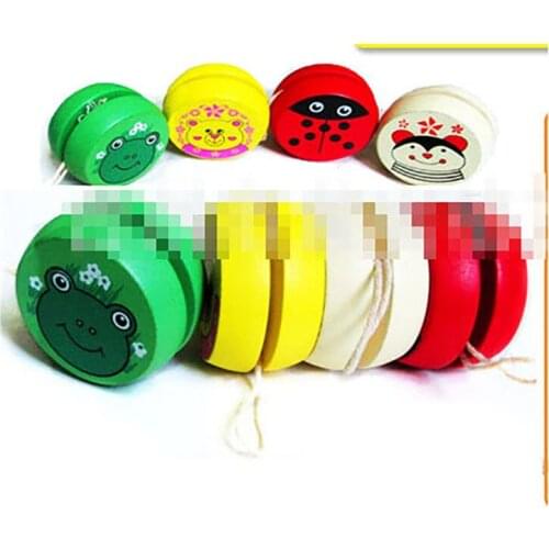 High Quality Funny Toys Best Yoyo Colorful Yo-yo Cartoon YoYo Cheap Kids Toy Mint Lovely Educational Wooden Yo-Yo