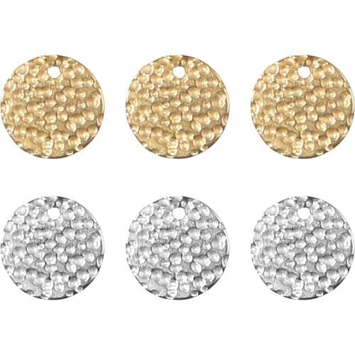 10pcs/Lot Real Stainless Steel 13mm Round Charms Pendants for DIY Making Necklace Bracelet Fashion Jewelry
