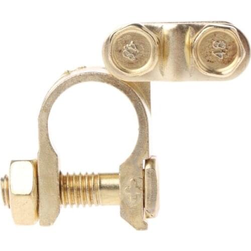 2Pcs Durable Replacement Auto Car Battery Terminal Clamp Clips Brass Connector