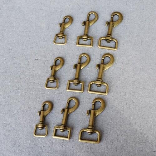 20 Pcs/Pack 15mm 20mm 25mm Carabiner DIY Bag Dog Leash Belt Straps Bronze Lead Clasp Sewing Accessory Spring Hook Hardware