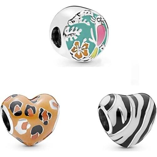 2021 New Alloy Bead Rose Sparkling Lion Princess Charm Enamel Fit Original Pandora Bracelet Bangle Necklace DIY Women Jewelry