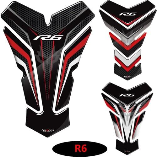 3D Resin Motorcycle Tank Pad Protector Sticker Case for Yamaha YZF-R6 R6 All Year