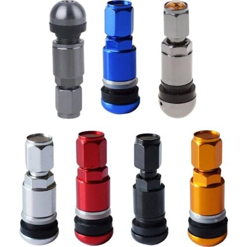 4 Pcs Universal Car Tubeless Aluminum Alloy Air Bicycle Tire Valves Stems Caps