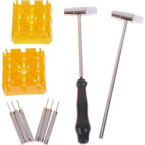 5pcs Watch Band Bracelet Link Repair Remover Tool Hammer Punch Pins Strap Holder Kit Meters Of The Meter Repair Accessories Tool