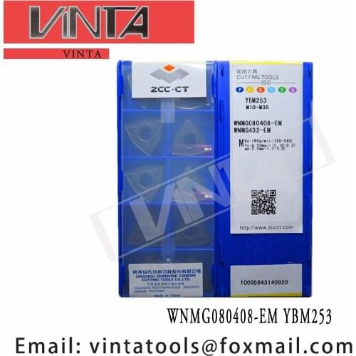 Free shipping high quality 10pcs/lots YBM253 YBG202 YBG205 WNMG080408-EM cnc carbide turning inserts