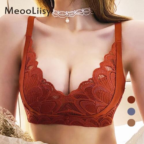 MeooLiisy Lingerie Lace Thin Bra French Style Bralette Underwear Women Intimate Underwear Brassiere Womens Intimates Bra