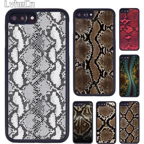 LvheCn Snake Texture Phone Case Cover For iPhone 5 SE 6s 7 8 Plus 11 12 Pro X XR XS Max Samsung galaxy S8 S9 S10