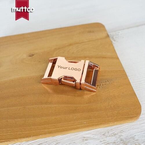 20mm Engraved buckle, We provide laser engraving service customize LOGO plated metal buckle for diy dog collar accessory CK-20R