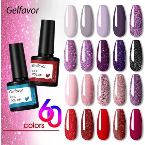 Gelfavor Nail Gel Polish 8ml Varnish Hybrid UV Gel Polish Everything For Manicure Nail Art Semi Permanent Base Top coat lacquer