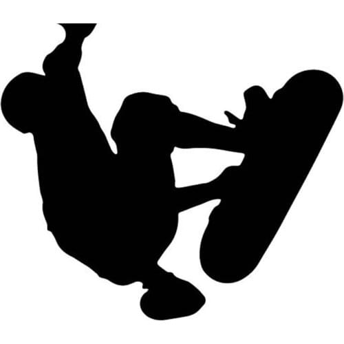 Personality Skateboard Teenager Pattern Decals Fashion Car Stickers Personality PVC Car Window Waterproof Sticker Black/white