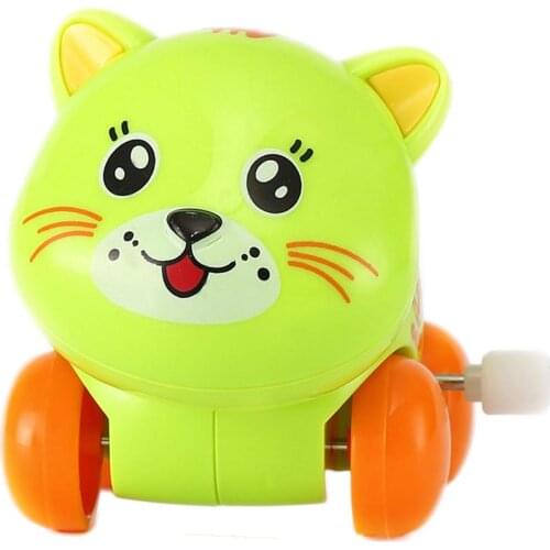 Classic Mini Auto Cats Car Animal Wind up Clockwork Developmental Toy Kids Gift