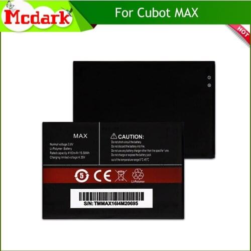 Mcdark For Cubot MAX Battery Replacement High Quality Large Capacity 4100mAh Back Up Bateria For Cubot MAX Smart Phone