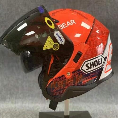 Motorcycle Helmets Electric Bicycle Helmet Open Face Dual Lens Visors Men Women Summer Scooter Motorbike Moto