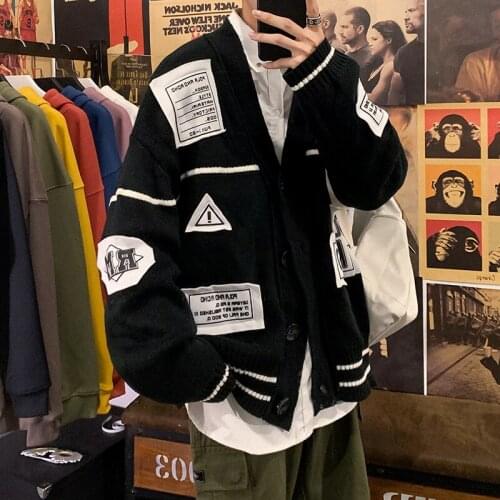 2021Brand clothing Autumn Men Solid Color Hollow Cardigan Buttons Coat Warm Knit Sweater Jumpers/Lovers fashion leisure Sweaters