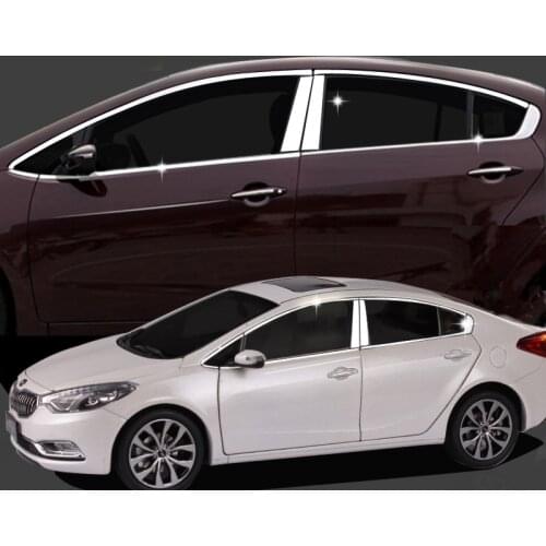 For KIA K3 2013-2018 Window trim Stainless steel Body trim Stele decoration