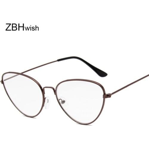 Hot Cat Eye Classic Clear Glasses Gold Frame Vintage Glasses Women Men Optical Aviation Eyeglasses Transparent Clear Oculos