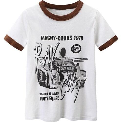 Casual Women Soft Cotton O Neck T-shirt 2021 Summer Fashion Ladies High Street Straight T-shirt Female Printed T-shirt Top