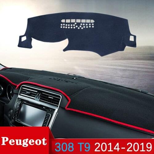 For Peugeot 308 T9 2014~2019 308 308sw 308GTI Anti-Slip Mat Dashboard Cover Pad Sunshade Dashmat Carpet Accessories SW GTI 2018
