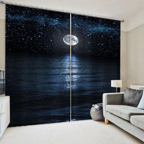Luxury Blackout 3D Window Curtain For Living Room blue stars curtains modern living room curtains