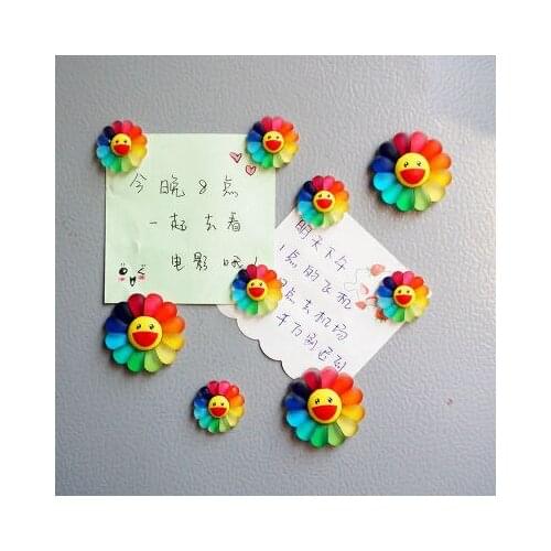 Stereo sunflower rainbow fridge magnet kids like colorful early education office whiteboard sticker paste creative decoration