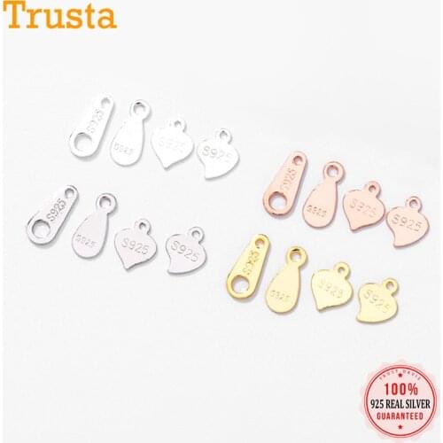 Trustdavis Real 925 Sterling Silver Love Droplet Tail Piece Extension Chain DIY Handmade Jewelry Accessories Wholesale DB1167