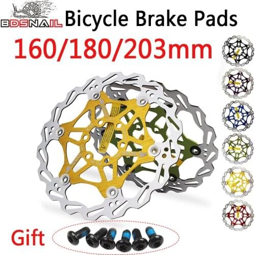 Bicycle brake pads Powerful heat dissipation floating rotor 160mm 180mm 203mm mountain bike ultralight disc brake pads