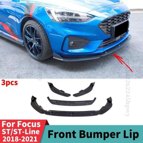 Protector Guard Decoration Accessories Splitter Front Bumper Lip Chin For Ford Focus ST ST-Line 2018 2019 2020 2021 MK4 C519
