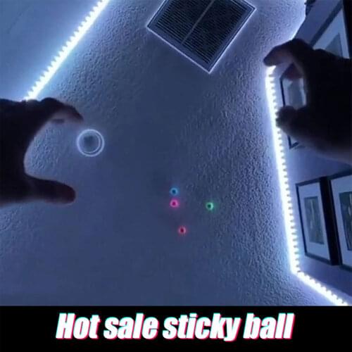 1/4/8pcs Decompression Ball Wall Ball Fluorescent Squash Decompression Toy Sticky Target Ball Fidget Toy Kids Christmas Gift
