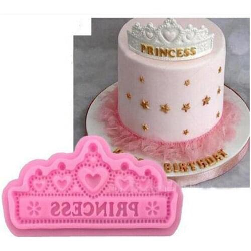 1PC DIY Princess Crown Silicone Cake Mold for Chocolate Jelly Baking Mould Sugar Craft Tool Fondant Cake Decorating Tools