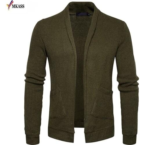 2018 Hot Men Cardigan Sweater Fashion Design Long Sleeve Cardigan Robe Sweater Slim Casual Sweater cardigan masculino 2XL