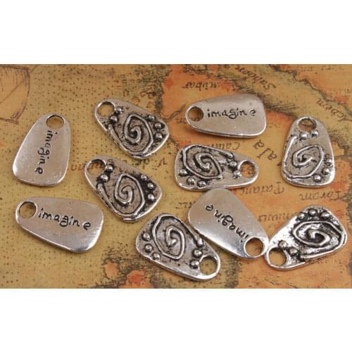 30PCS Antiqued Silver Color Balance Beauty etc Word charms Pendants