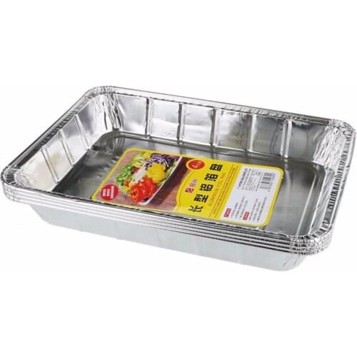 4-8-12-24Pcs/Set Aluminum Foil Pans BBQ Disposable Tin Liners Food Storage Tray Cooking Baking Takeout Grease Catch Replacement