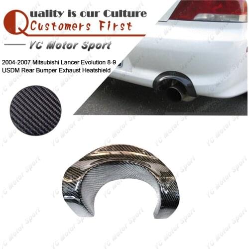 Car Accessories Carbon Fiber Exhaust Heatshield Fit For 2003-2007 Evolution 8-9 EVO 8 9 USDM Rear Bumper Exhaust Heatshield