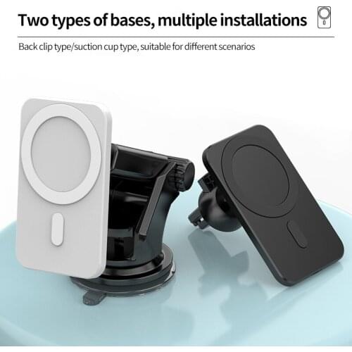 15W Magnetic Car Phone Holder Stand Mount 360 Degree Rotate GPS Car Holder Universal for iPhone For iphone 12 Magnetic Stand DD