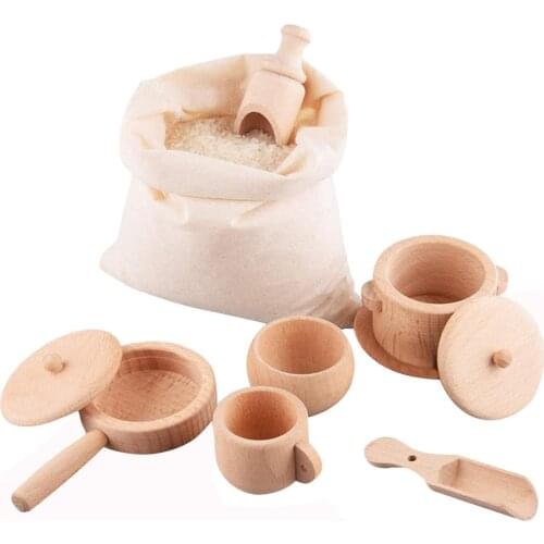 Wooden Sensory Bin Tools For Motor Skills Toys Set For Toddlers Montessori Toys Wooden Dish Toys Mini Wooden Scoops