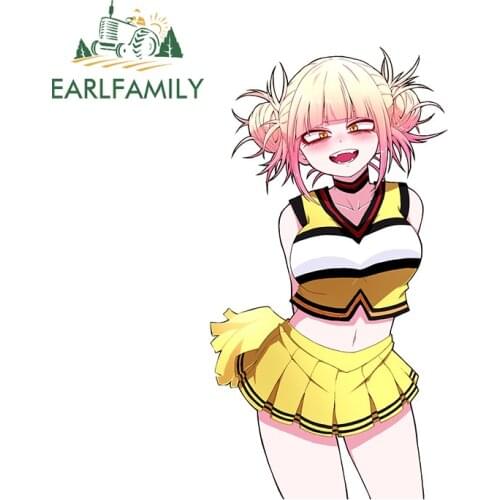 EARLFAMILY 13cm x 7cm for Toga Himiko Anime Funny Car Stickers Creative Auto Surfboard Motorcycle Decal Sunscreen Scratch-Proof