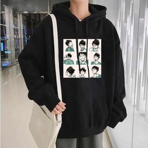 Haikyuu Tooru Oikawa Poster Graphic Hoodies Men Harajuku Cartoon Manga Funny Print Pullover Oversized Clothing