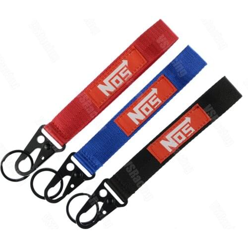 JDM Style NOS Logo Car Painting Cellphone Lanyard JDM Racing Car Keychain ID Holder Mobile Strap Key Ring