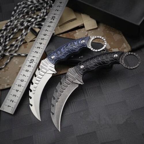 Outdoor camping survival Kirin Karambit CS GO Counter-strike utility knife hunting tactical self-defense Pocket Knife