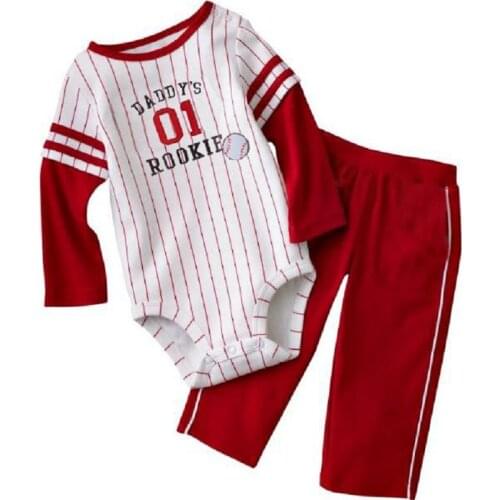 Rookie Baby Boys Clothes Set newborn Bodysuits long sleeve jumpsuits Pants Children Sport Suit infant Clothing Suit outerwear