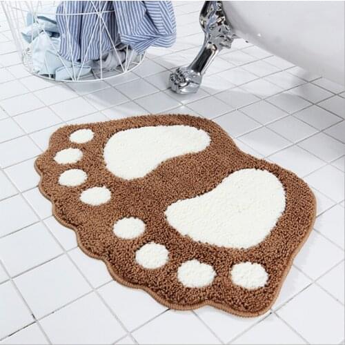 Bathroom non-slip carpet microfiber mini footprint pad absorbent quick-drying bathroom rug toilet floor mat Tapete Para Banheiro