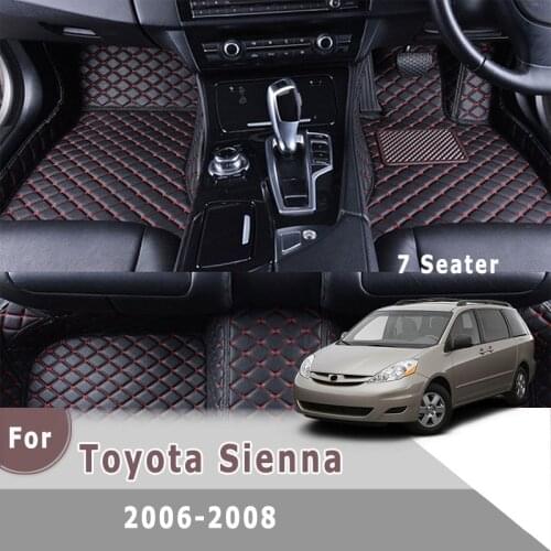 RHD Carpets For Toyota Sienna 2006 2007 2008 (7 seats) Car Floor Mats Auto Parts Custom Covers Automobiles Decor Rugs