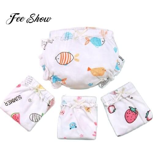 Summer Newborn Baby Cartoon Ruffle Bloomers Princess Bow Girls Short Pants Toddler Infant Cotton Panties Diaper Covers