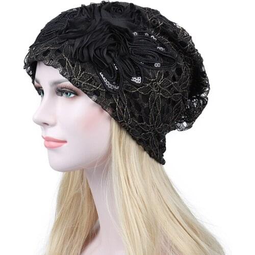 Mingjiebihuo New fashion set Ms. spring and autumn hollow lace hat female thin summer breathable flower month cap